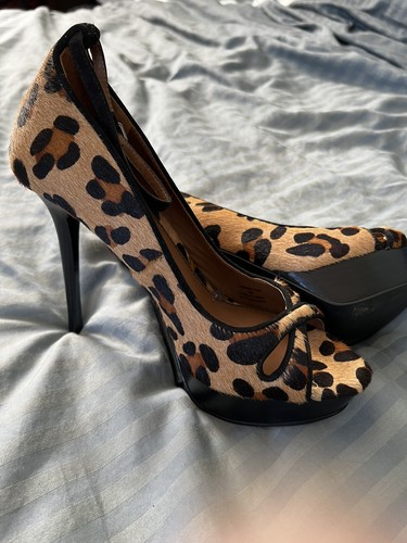 zara leopard print heels