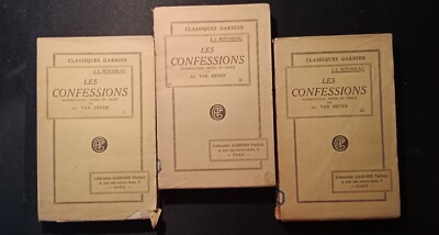 J.J. Rousseau, Les Confessions, Aufl. Van Bever, Librairie Garnier, 1946 3. Bd.