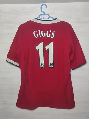 Nike Manchester United GIGGS 11 シャツ M 11 GIGGS MANCHESTER UNITED FC 2004-06 HOME SHIRT NIKE JERSEY