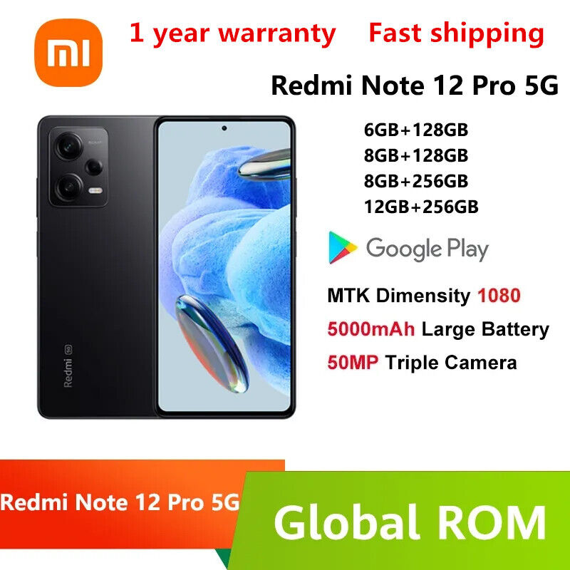 Xiaomi Redmi Note 12 Pro 5G 256GB Unlocked Android Global