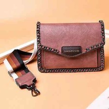 Borsa donna pochette con tracolla rosa antico catena oro pelle sintetica 2145