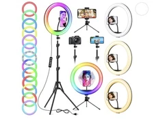 Elegant Choise 12.6” LED Selfie Ring Light Phone Holder (MHW-012)40 color modes