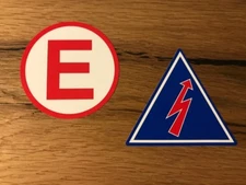 2x racing sticker electric E arrow safety racing motorsport tuning top #398