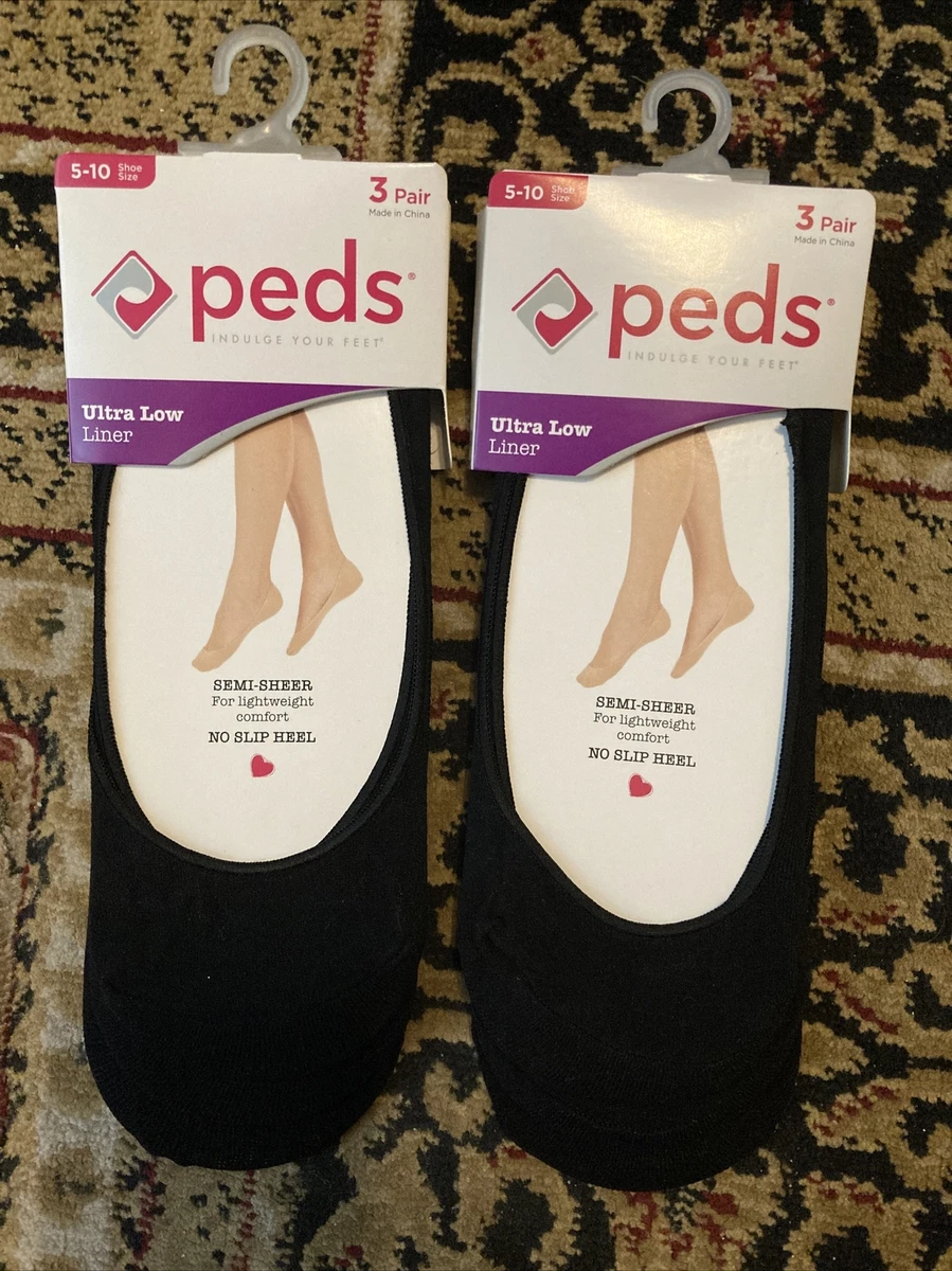 Peds Women's 2pk Cozy Slipper Liner Socks - Charcoal/Heather Gray 5-10