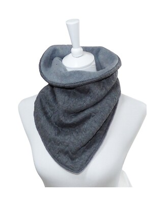Schlupfschal, Zopf Jacquard, dunkelgrau/mittelgrau, Loop