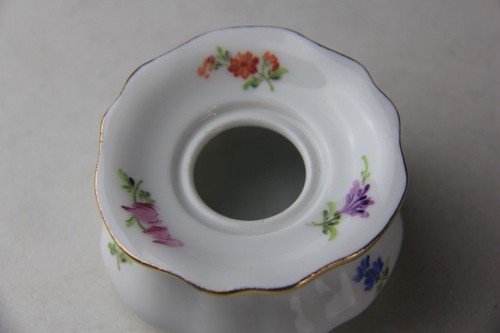 Meissen Double Sword Mark Inkwell & Sander on Fitted Tray w/ Floral Motif-Read! - Afbeelding 14 van 24