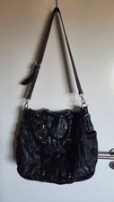PRADA Umhänge-/Tragetasche, Shopper, Doppelgriffe, Leder, groß, schwarz