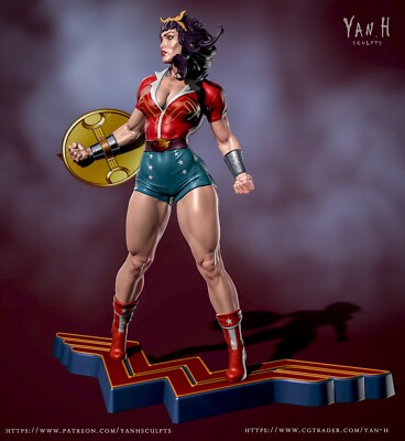 Wonder Woman Bombshells resin scale model kit unpainted 3d print