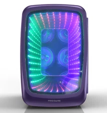 Frigidaire, 6 Can/4 Liter LED Light Up Mini Personal Fridge Cooler, Purple
