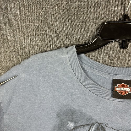Camisa Harley Davidson Para Hombres Port Aransas Texas Pesca Motocicleta Azul Grande - Imagen 18 de 19