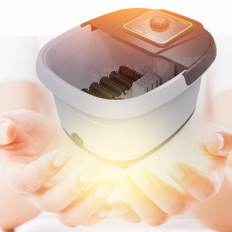 Electric Foot Spa Massager Roller Scrapping TCM Heat Soak Home Bath Tub Massage