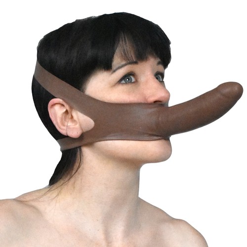 BDSM Latex Dildo Mundknebel mit Penis* Fetisch Sexspielzeug - Bondage Mouth Gag - Picture 3 of 19