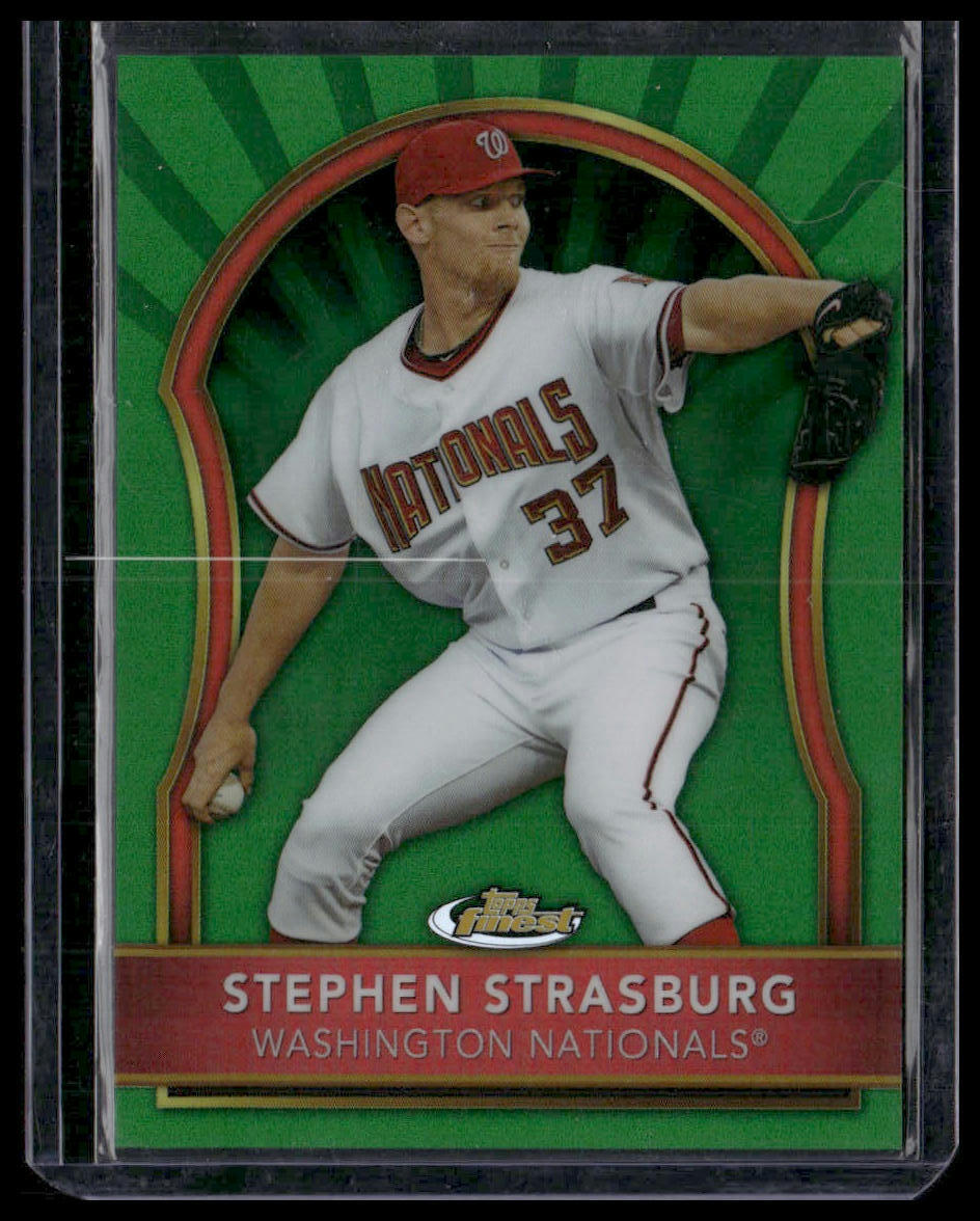 2011 Finest #59 Stephen Strasburg Green Refractors #/199