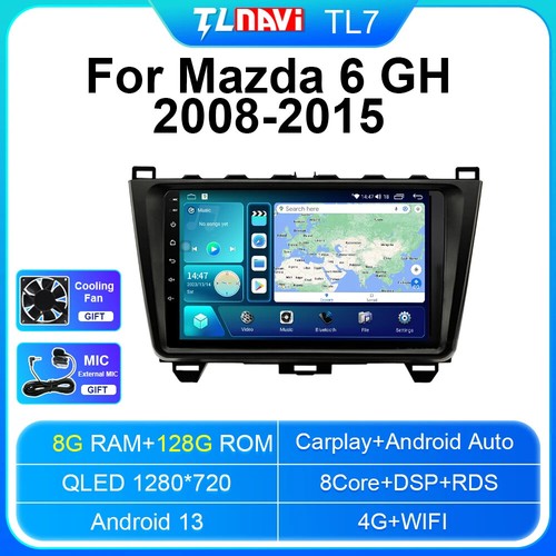 For Mazda 6 2 GH 2008-2015 CarPlay Android 13.0 Car GPS Radio Stereo Navi - Picture 12 of 48