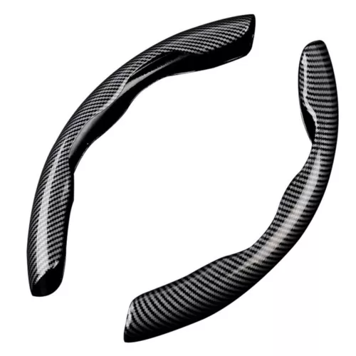 Cubierta elevadora volante coche aspecto fibra carbono accesorio interior antideslizante - Imagen 3 de 19