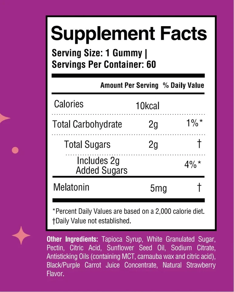 Gominolas Wellness Essence veganas de melatonina-60, relajación nocturna, ayuda para dormir Foto 3 de 4