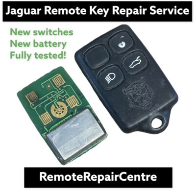 Autoschlüssel Reparatur Service für Jaguar XJ8 XJR XK8 XK XJ 4 Tasten Fernbedienung Schlüsselanhänger