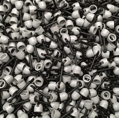 NEW LEGO PARTS - Light Gray and Black Gear Shifts - Lot of 25