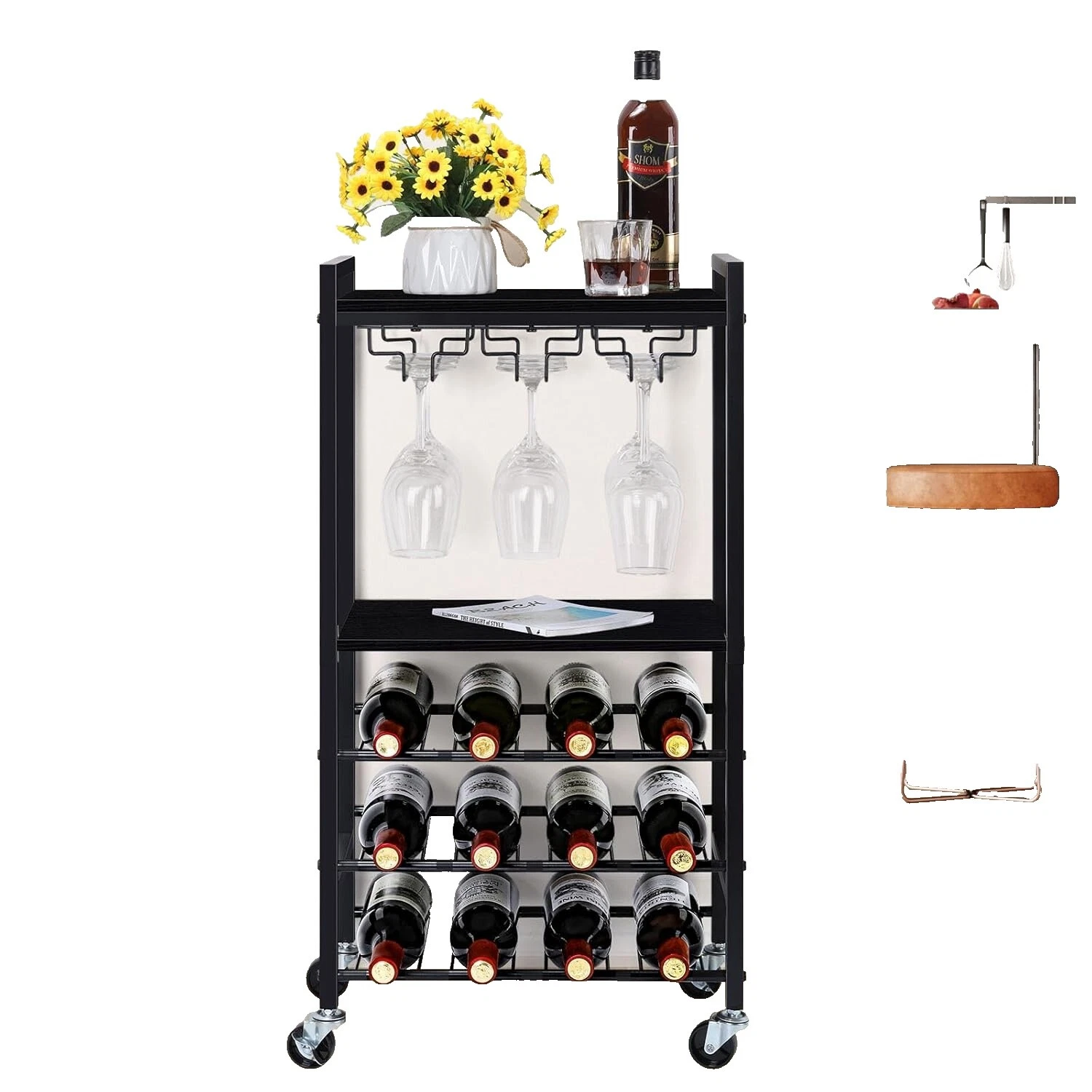 Wooden Cabinet Wine Racks & Bottle Holders