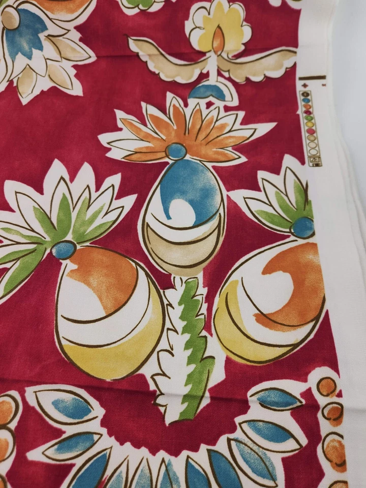 Tropical Floral Pineapple Abstract Flowers Home Decor Fabric 6+ yds Braemore - Image 4 of 4