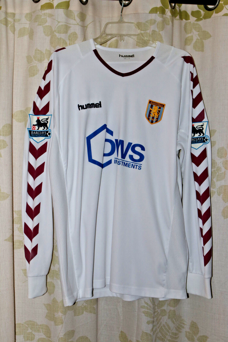 ウェア Hummel Aston Villa FC football shirts 2005-06 Aston Villa Home L/S Shirt Milner #11 (XL)