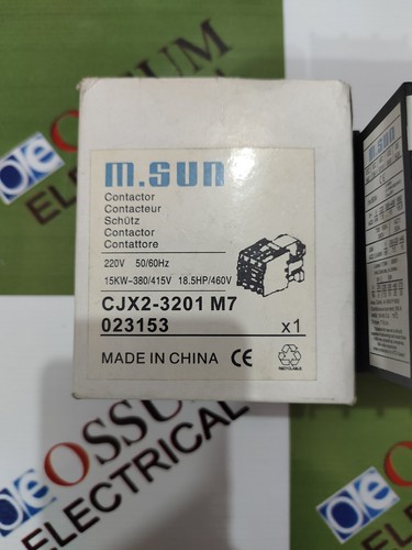 M.SUN CJX2-3201M7 POWER CONTACTOR 32A VOLTAGE 220VAC FREE FAST SHIPPING - Picture 2 of 7