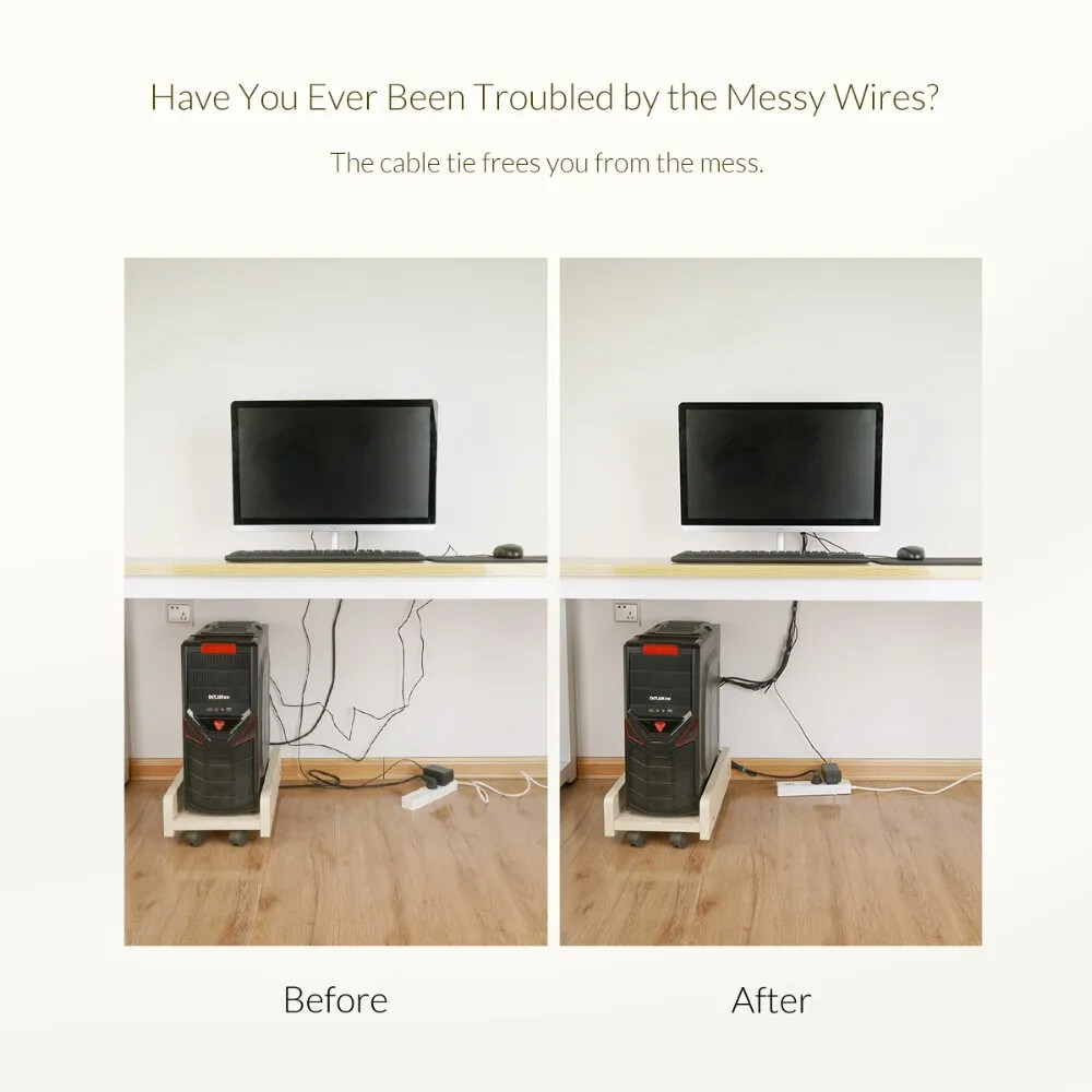 ORICO Velcro Strap Cable Management Tie Tape Cut to Size Hook And Loop