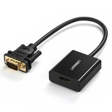 UGREEN HDMI Female to VGA Male 1080P Video 3.5mm Audio Jack micro USB Converter