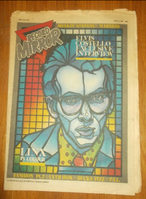 RECORD MIRROR APRIL 4 1981 LINX ELVIS COSTELLO MADNESS SHAKIN STEVENS AC/DC