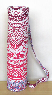 Mandala Large Ombre Yoga Mat Carry Bag Indian ExerciseGym Fitness Shoulder Strap