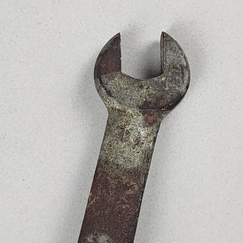Vintage HM Honda Motors Open End Wrench 10mm 14mm Mechanic Technician Rustic - Picture 4 of 6