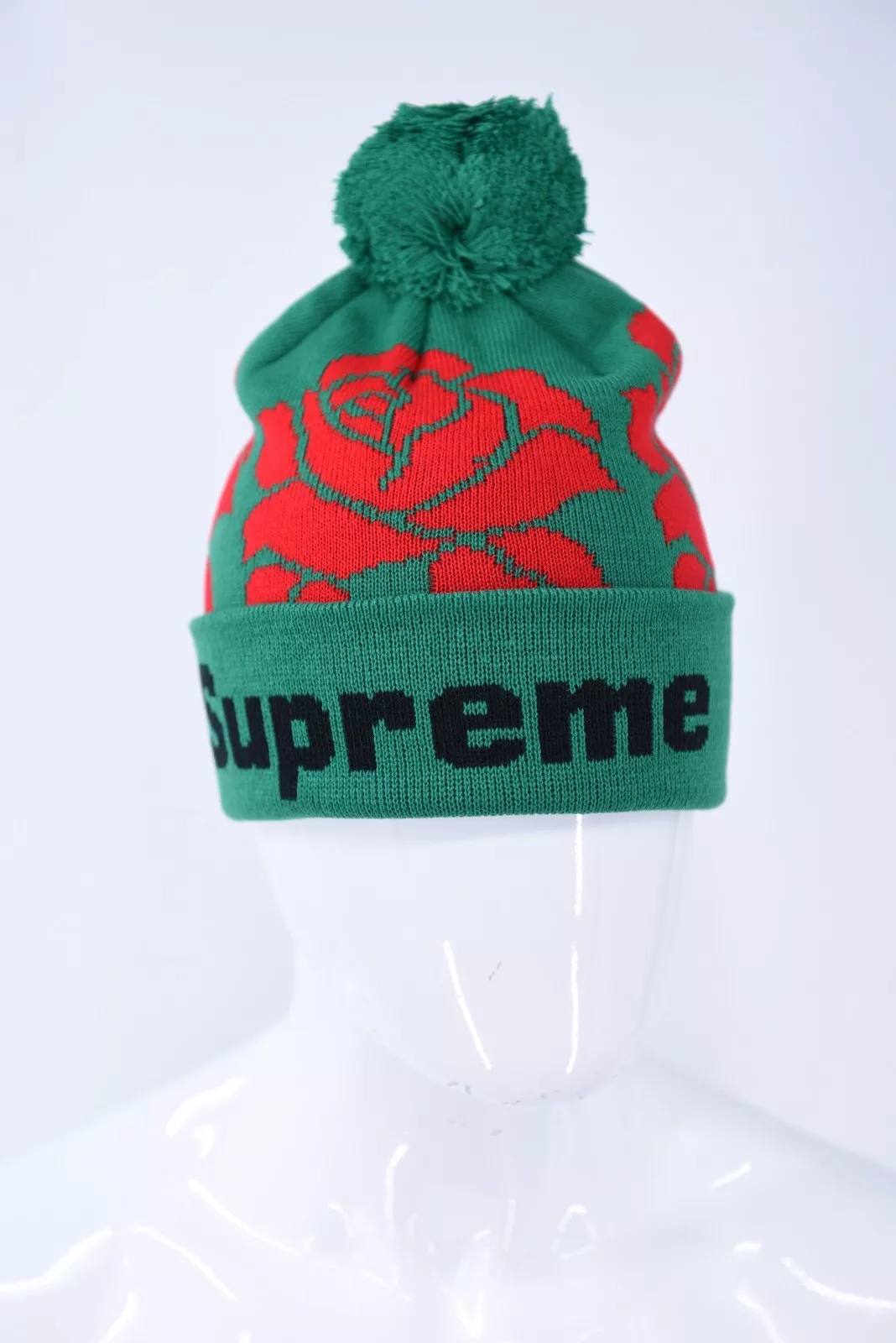 Beanie en tricot rose Supreme FW22   vert   NEUF