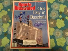 RANDY HUNDLEY,TIM STODDARD,JODY DAVIS,PHIL REUSCHEL SIGNED 1987 S.I/CHICAGO CUBS