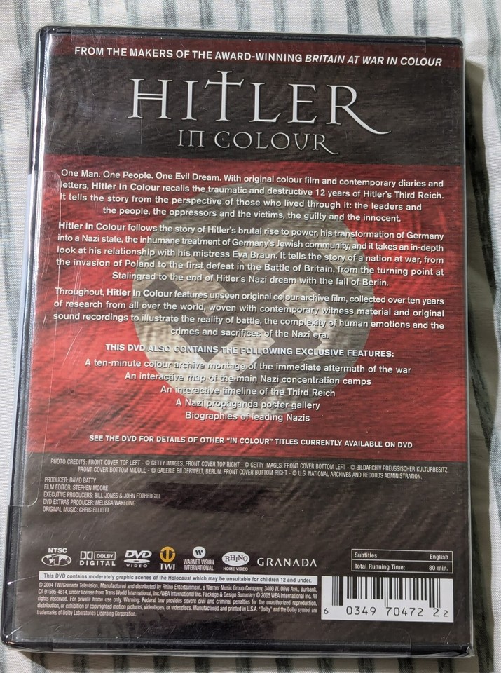 Hitler in Colour (DVD, 2005) New 603497047222 | eBay