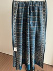 NWT HEIRLOOM SILK TURQUOISE STOLE  SCARF SHAWL HAND EMBROIDERED WRAP KANTHA — photo 3