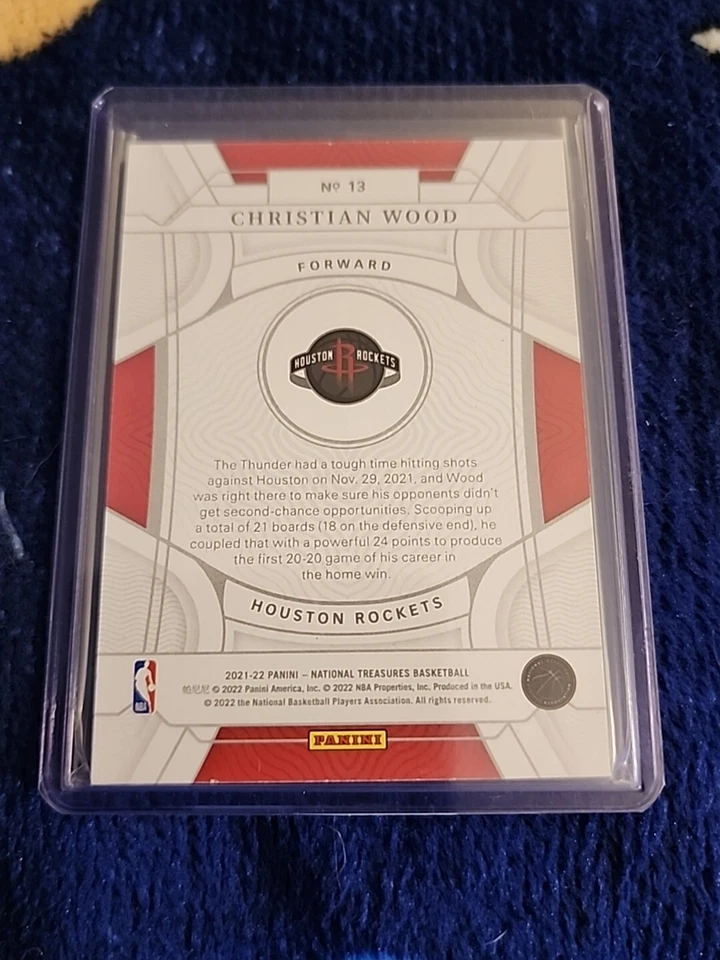 2021-22 National Treasures Basketball Christian Wood /3 Purple - Image 4 of 4