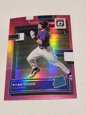 2022 Donruss Optic Rated Rookie Pink Prizm #64 Ryan Vilade Rockies