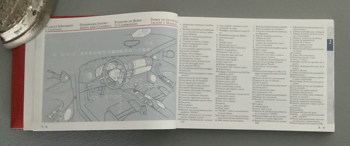 Ferrari 360 Modena Owners Manual (1835/02); U.S. Version