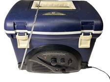 Vintage AM/FM 6 Pack LC Cooler Works Blue