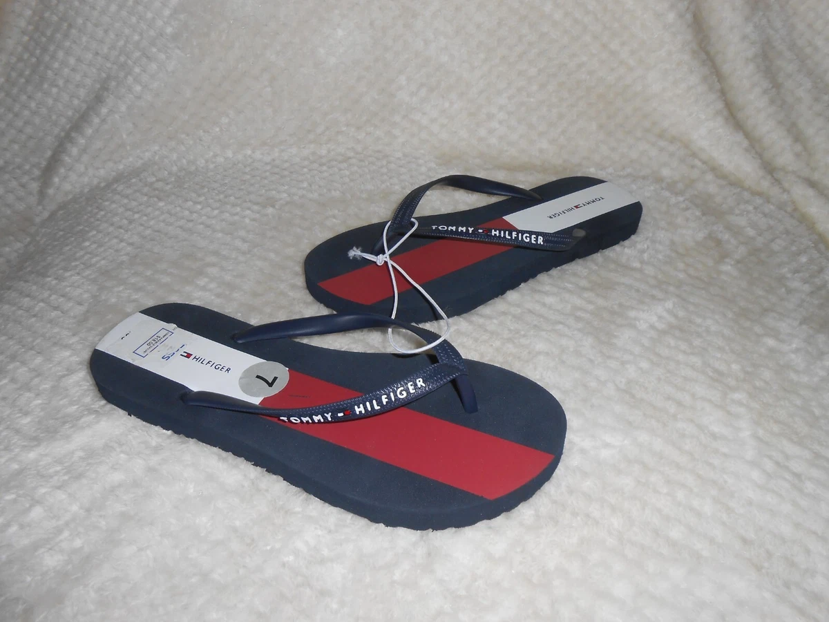 Tommy hilfiger thong flip clearance flops