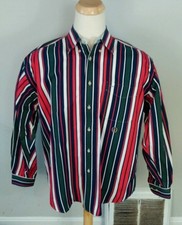 Minty Crisp Sharp Vtg 90's Tommy Hilfiger Striped Sail Dress Shirt L Color Block