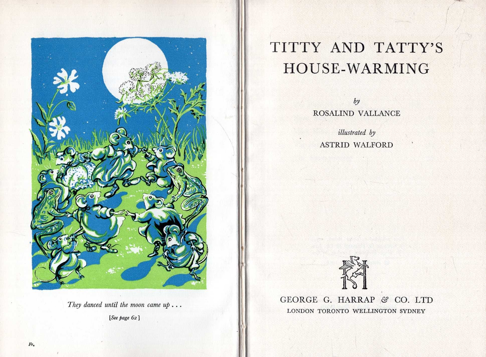 Vallance, Rosalind TITTY AND TATTY'S HOUSEWARMING 1958 Hardback BOOK