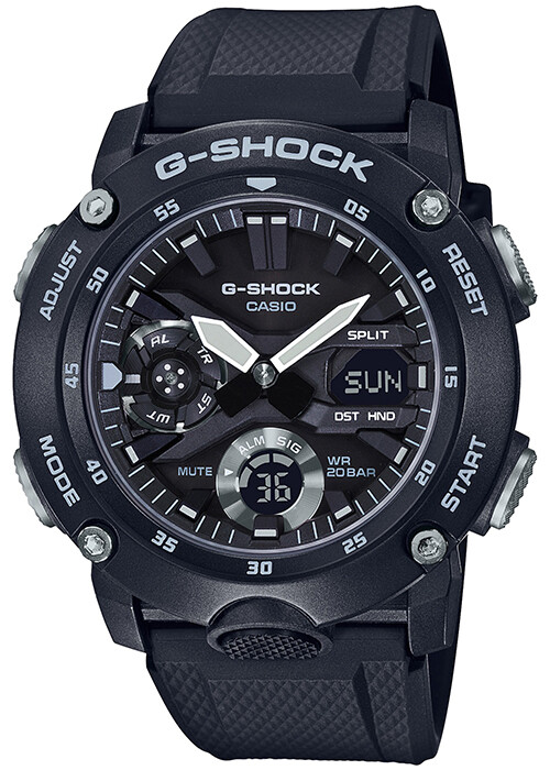 CASIO G-SHOCK G-2000D-8JF 中古 CASIO G-SHOCK GA-2000S-1AJF Black Carbon Core Guard Men's Watch