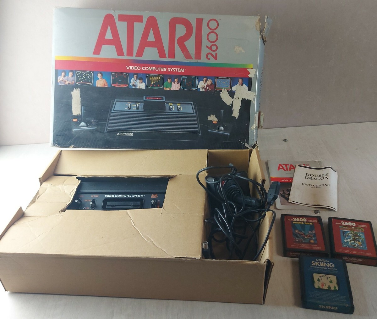 JEU ATARI 2600 OUTLAW 16 VIDEOS GAMES 1978 EN BOITE AVEC NOTICE