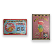 2er Set Retro Metallschilder Blechschilder 20...