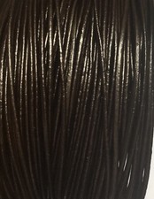 10 Yards Genuine Leather Cord Round Metallic Brown Size 1.5mm Jewelry Supplies