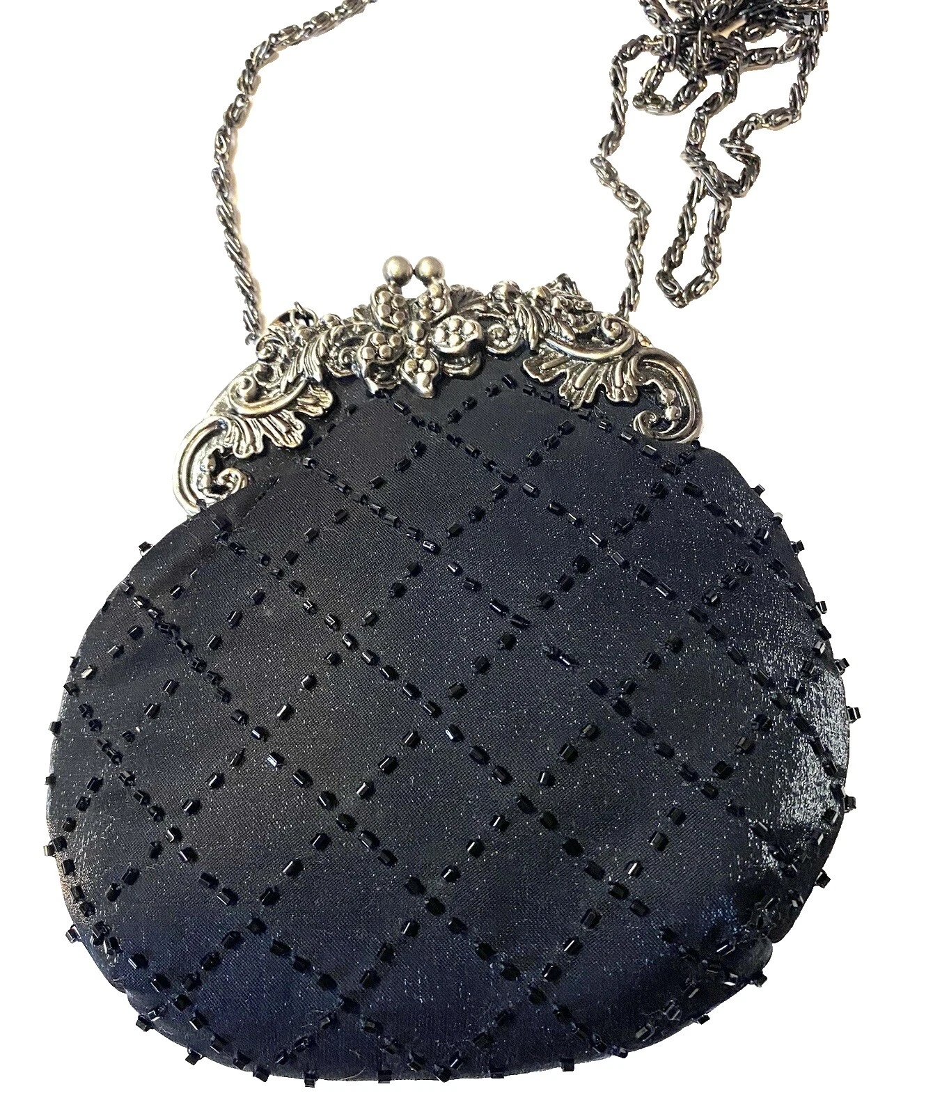 Chapado en Plata Negro Ropa, Calzado y Accesorios Vintage