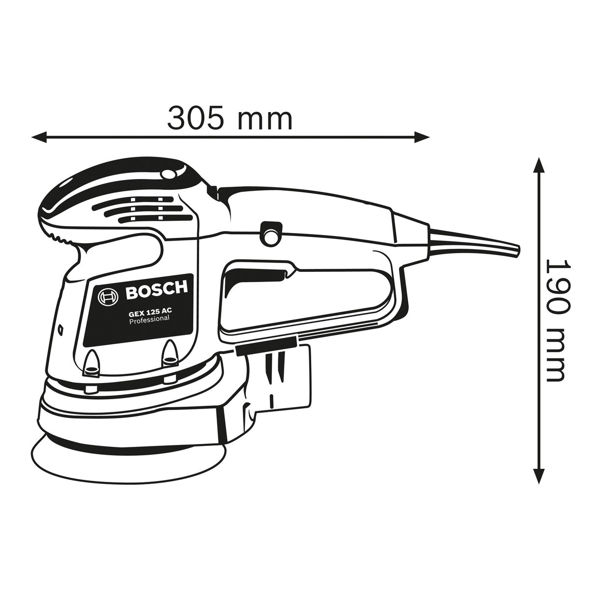 Bosch Professional Exzenterschleifer GEX 34-125 im Karton inkl 