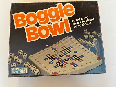 Vintage 1987 Parker Brothers BOGGLE BOWL Game, complete in original box