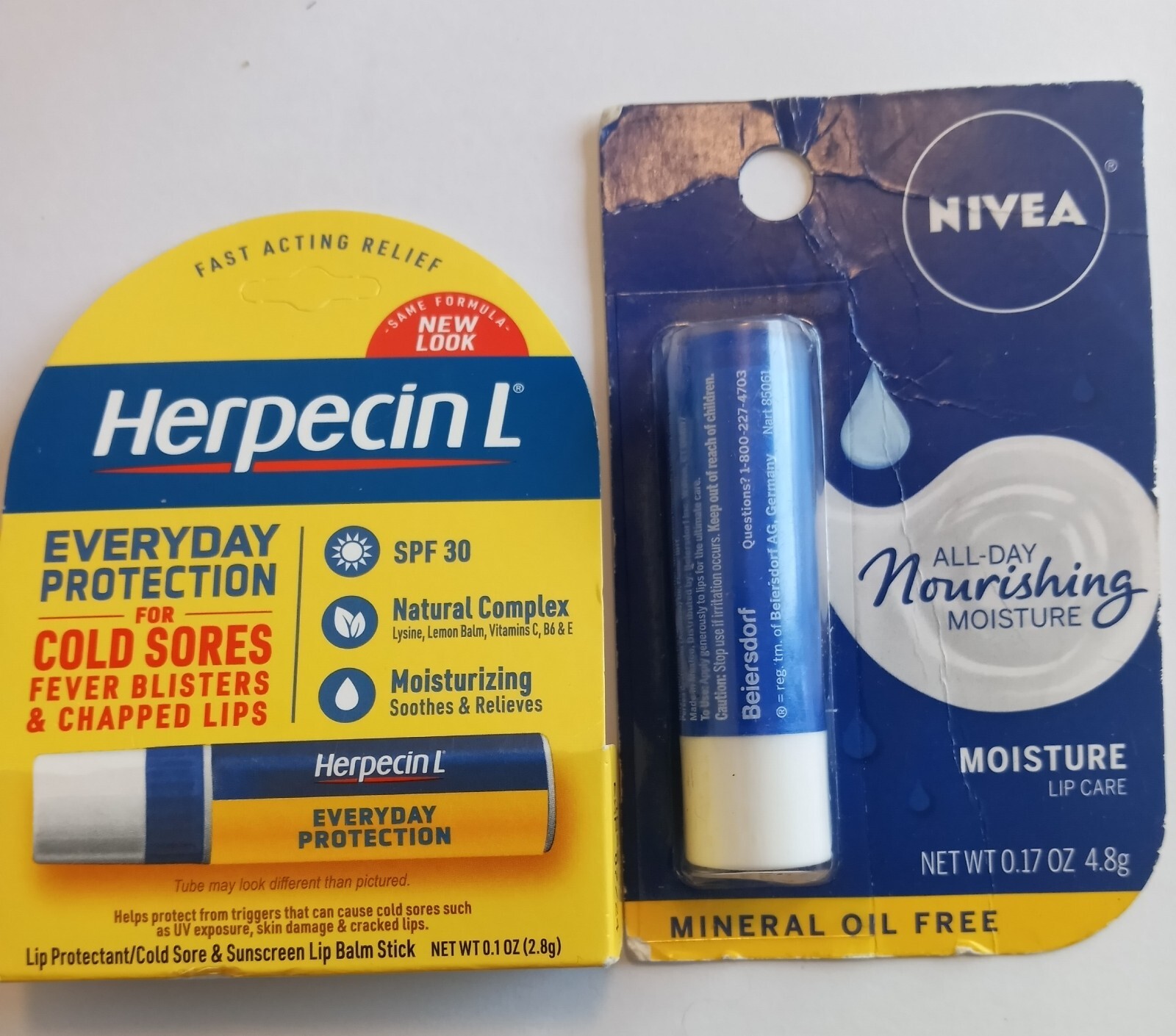 Herpecin L Lip Balm / NIVEA Lot. eBay